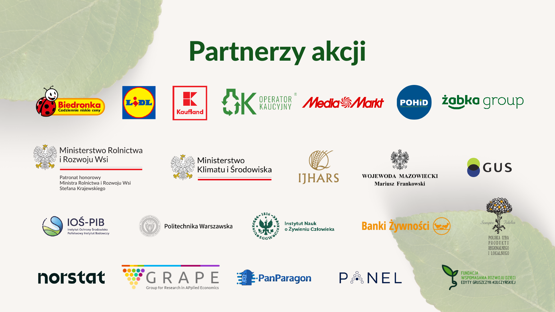 Plansza Partnerzy akcji Dobry smak